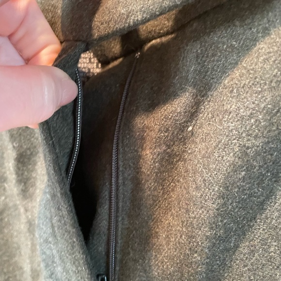 VINTAGE BCBG Y2K LOW RISE GREEN WOOL STRAIGHT LEG WORK TROUSERS SIZE 8 - Picture 3 of 5